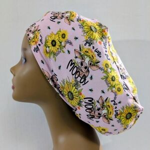 Cows, Moody, Euro Style Scrub Cap, Scrub Cap, Chemo Cap